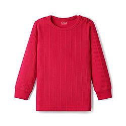 Babyhug Cotton Mix Knit 3 Piece Solid Pullover, Vest & Pant Thermal Set - Red