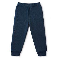 Babyhug Knit Full Sleeves Solid Vests & Pant Thermal Inner Wear - Navy Blue