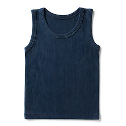 Babyhug Knit Full Sleeves Solid Vests & Pant Thermal Inner Wear - Navy Blue