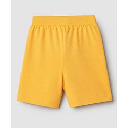 Babyhug Cotton Single Jersey Mid Thigh Shorts With Vehicle Print Pack of 3 Red Yellow Green