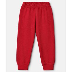 Babyhug Knit Solid Thermal Leggings Pack of 2 -Navy & Red