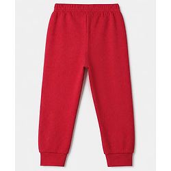 Babyhug Knit Solid Thermal Leggings Pack of 2 -Navy & Red