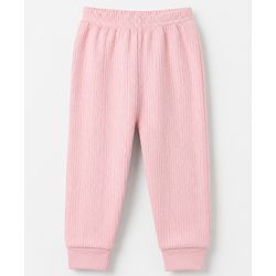 Babyhug Knit Solid Thermal Leggings Pack of 2 - Pink & Light Blue