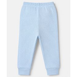 Babyhug Knit Solid Thermal Leggings Pack of 2 - Pink & Light Blue