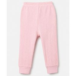 Babyhug Knit Solid Thermal Leggings Pack of 2 - Pink & Light Blue