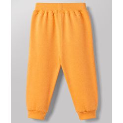 Babyhug Cotton Knit Jogger Fit Full Length Lounge Pant With Text & Dino Print Pack of 3 in Orange White