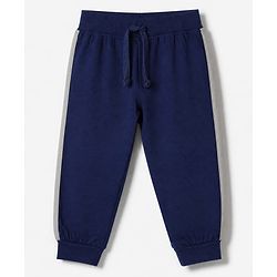 Babyhug Cotton Knit Jogger Fit Full Length Solid Lounge Pant with Ribbed Waist Pack of 3 in Grey