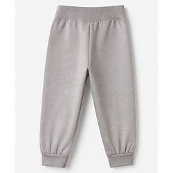 Babyhug Cotton Knit Jogger Fit Full Length Solid Lounge Pant with Ribbed Waist Pack of 3 in Grey