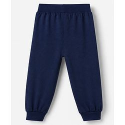 Babyhug Cotton Knit Jogger Fit Full Length Solid Lounge Pant with Ribbed Waist Pack of 3 in Grey