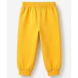 Babyhug Cotton Knit Jogger Fit Full Length Lounge Pant with Text Print Pack of 3 - Blue Yellow Red