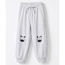 Babyhug Cotton Knit Full Length Jogger Fit Lounge Pant With Animal Print Pack of 3 in Navy Blue Grey Yellow