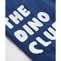 Babyhug Cotton Jersey Knit Full Length Lounge Pant with Dino Print in Blue & White Pack of 3