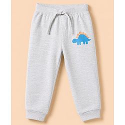 Babyhug Cotton Jersey Knit Full Length Lounge Pant with Dino Print in Blue & White Pack of 3