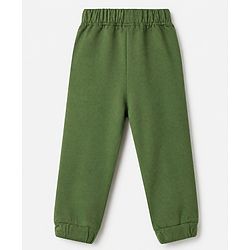 Babyhug Cotton Jersey Knit Full Length Lounge Pants with Lion & Elephant Print in Brown Green & Beige Pack of 3