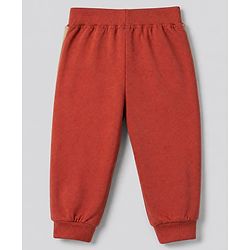 Babyhug Cotton Jersey Knit Jogger Fit Full Length Lounge Pant Pack of 2 With Deer Print in Red