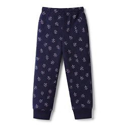 Babyhug Knit Full Sleeves Vests & Pant With Floral Print Thermal Inner Wear - Navy Blue