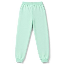 Babyhug 100% Cotton Terry Knit Full Length Lounge Pants With Text Print - Light Green
