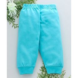 Babyhug Full Length Cotton Lounge Pant Bunny Print - Aqua Blue - 12-18 M Blue