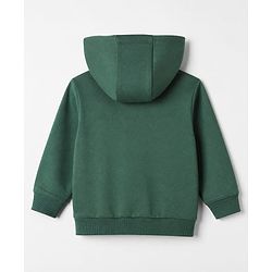 Babyhug 100% Cotton Terry Knit Full Sleeves Hooded T-Shirt and Jogger with New York City Print with Kangaroo Pockets - Green