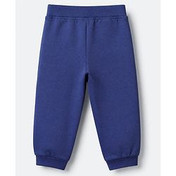 Babyhug Cotton Jersey Knit Full Length Track Pant With Bow Patch Pack of 3 - Blue Pink & Red