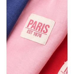 Babyhug Cotton Jersey Knit Full Length Track Pant With Bow Patch Pack of 3 - Blue Pink & Red