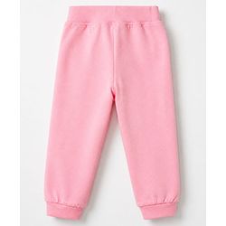 Babyhug Cotton Jersey Knit Full Length Track Pant With Bow Patch Pack of 3 - Blue Pink & Red