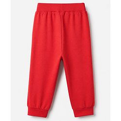 Babyhug Cotton Jersey Knit Full Length Track Pant With Bow Patch Pack of 3 - Blue Pink & Red
