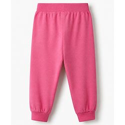 Babyhug Cotton Knit Full Length Jogger Fit Lounge Pant with London New York Print Pack of 3 in Orange Pink