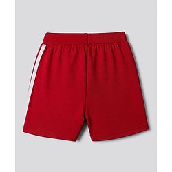 Babyhug 100% Cotton Jersey Knit Shorts With Lion & Text Print Pack of 2 - Red & Black