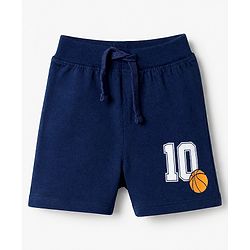 Babyhug Cotton Jersey Knit Shorts With Animal Print Pack of 3 - Yellow Green & Navy Blue