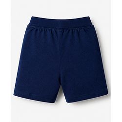 Babyhug Cotton Jersey Knit Shorts With Animal Print Pack of 3 - Yellow Green & Navy Blue