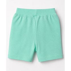 Babyhug Cotton Jersey Knit Shorts With Animal Print Pack of 3 - Yellow Green & Navy Blue