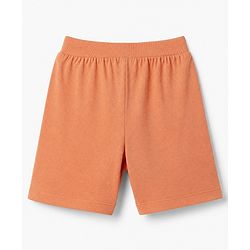 Babyhug 100% Cotton Single Jersey Knit Shorts with Tractor Print in Orange Blue & Cream Pack of 3