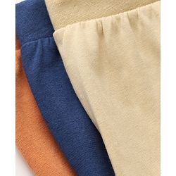 Babyhug 100% Cotton Single Jersey Knit Shorts with Tractor Print in Orange Blue & Cream Pack of 3