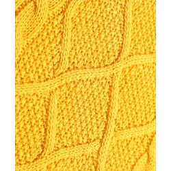 Babyhug Knit Full Sleeves Pullover with Cable Knit Design - Yellow