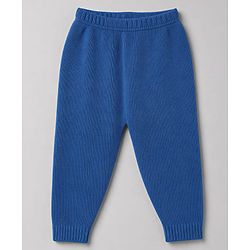 Babyhug Knit Full Sleeves Striped Sweater Set - Blue