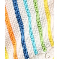 Babyhug Knit Full Sleeves Striped Sweater Set - Blue