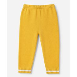 Babyhug Knit Full Sleeves Sweater Set with Tiger Patch - Yellow