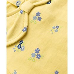 Babyhug 100% Cotton Knit Full Sleeves Heavy Gauge Sweatshirt With Floral Print - Yellow