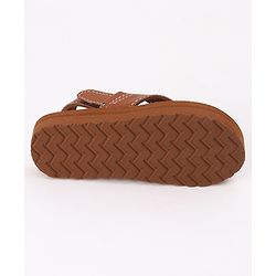 Cute Walk by Babyhug Velcro Closure Sandal in Brown