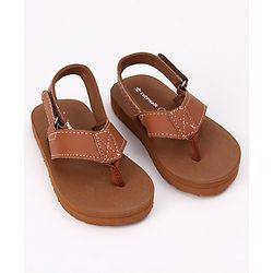 Cute Walk by Babyhug Velcro Closure Sandal in Brown