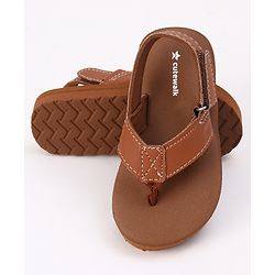 Cute Walk by Babyhug Velcro Closure Sandal in Brown
