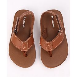 Cute Walk by Babyhug Velcro Closure Sandal in Brown