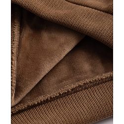 Babyhug Disney Fleece Knit Full Sleeves Winter Wear Suit With Mickey Mouse Embroidery - Brown