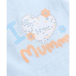 Babyhug 100% Cotton Jersey Knit Mid Thigh Shorts With Floral & Text Print Pack of 3 - White, Peach & Light Blue