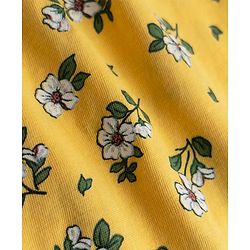 Babyhug 100% Cotton Single Jersey Knit Sleeveless Halter Neck Top & Shorts Set Floral Print - Yellow & Pink