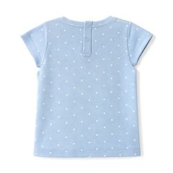 Babyhug Single Jersey Knit Half Sleeves Top & Skirt Set Floral Print - Pink & Blue