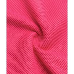 Babyhug Single Jersey Knit Sleeveless Schiffli Collar Ribbed Top & Floral Printed Layered Skirt Set - Red