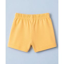 Babyhug 100% Cotton Jersey Knit Mid Thigh Striped Shorts With Floral Print Pack - White & Yellow