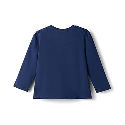 Babyhug Disney Single Jersey Knit Full Sleeves T-shirt & Pyjama Night Suit With Minnie Mouse Graphic & Star Print -Navy Blue